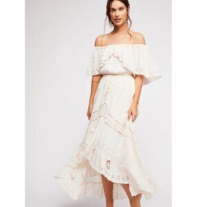 Fillyboo Tambourine Off-The-Shoulder Maxi Dress - Blush - Size M NWT